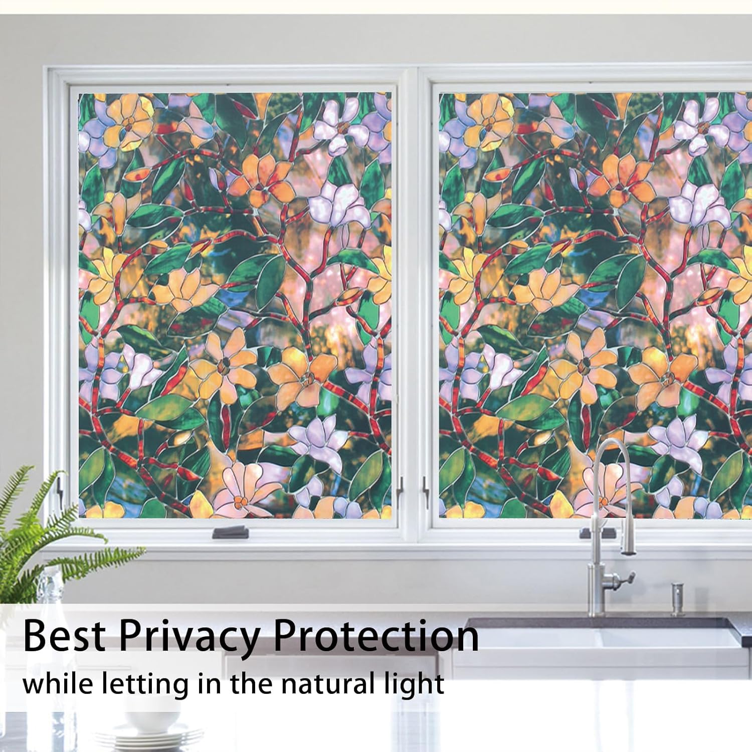 Película de privacidad para ventana, calcomanía decorativa extraíble de vidrio, vinilo 3D con bloqueo solar y UV, calcomanías para ventanas de