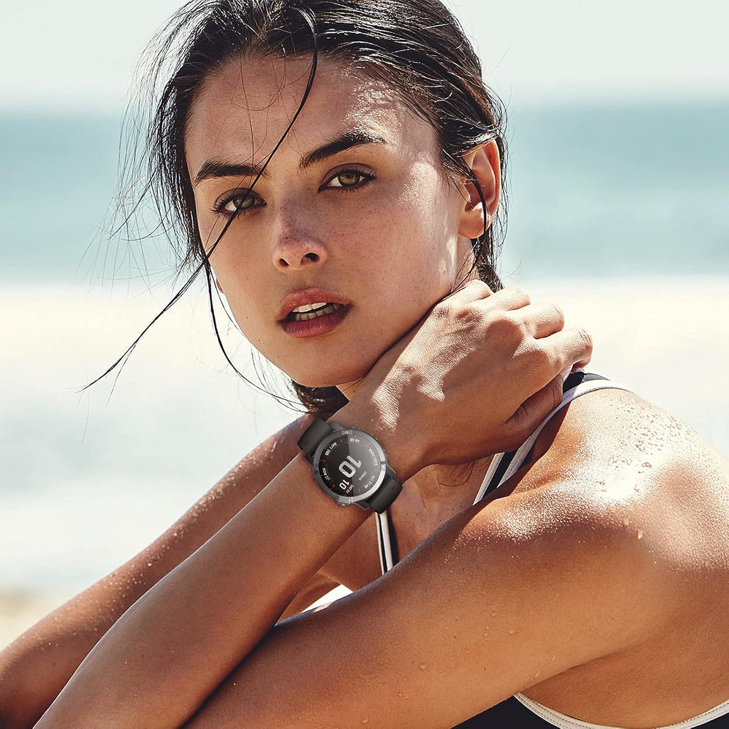 NotoCity Correa de repuesto para Fenix 5X Fenix 7X Sport Silicone Watch Band 1.024 in para Fenix 6X6X Pro5X PlusTactix 7 ProEnduro 2Fenix 3Descent