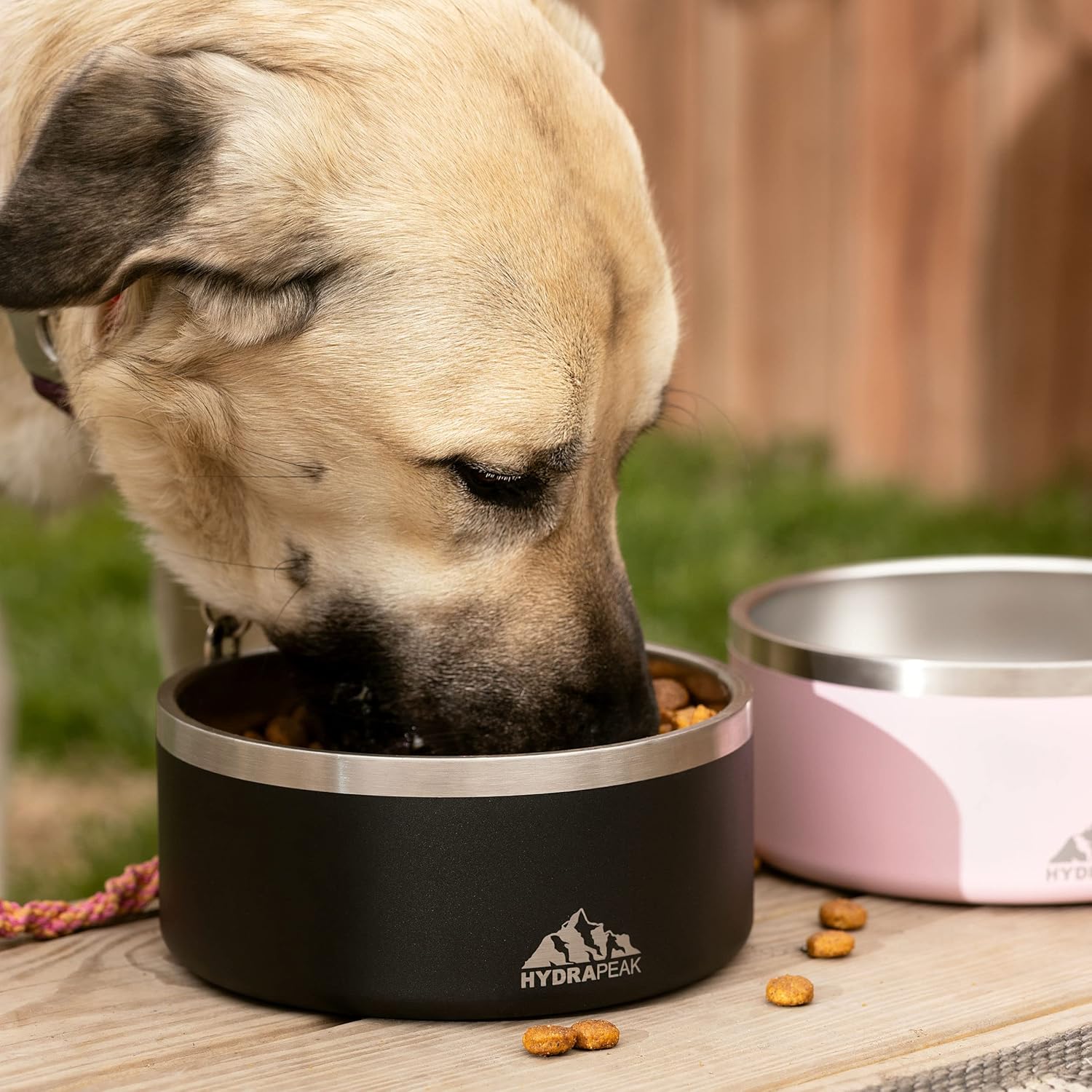 Hydrapeak Cuenco para perro, acero inoxidable antideslizante, cuenco para agua para perros, cuencos de comida para perros, plato de tamaño grande,