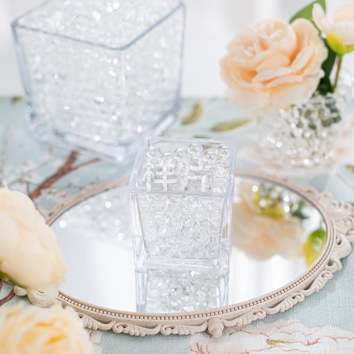 120.000 cuentas de gel de agua transparente para jarrón, perlas de agua de gel transparentes para cuentas flotantes, velas, centros de mesa de boda,