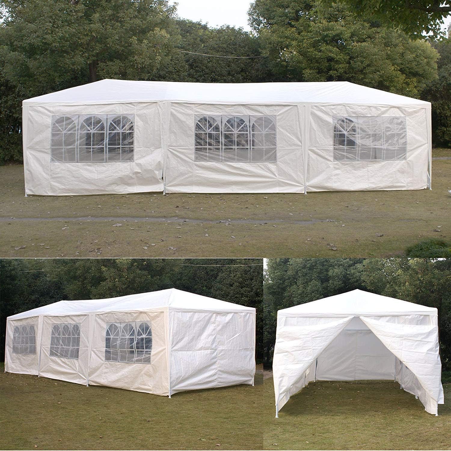 Tienda de campaña al aire libre, glorieta, refugio, pabellón, impermeable, para fiestas de catering, bodas, eventos de barbacoa con paredes