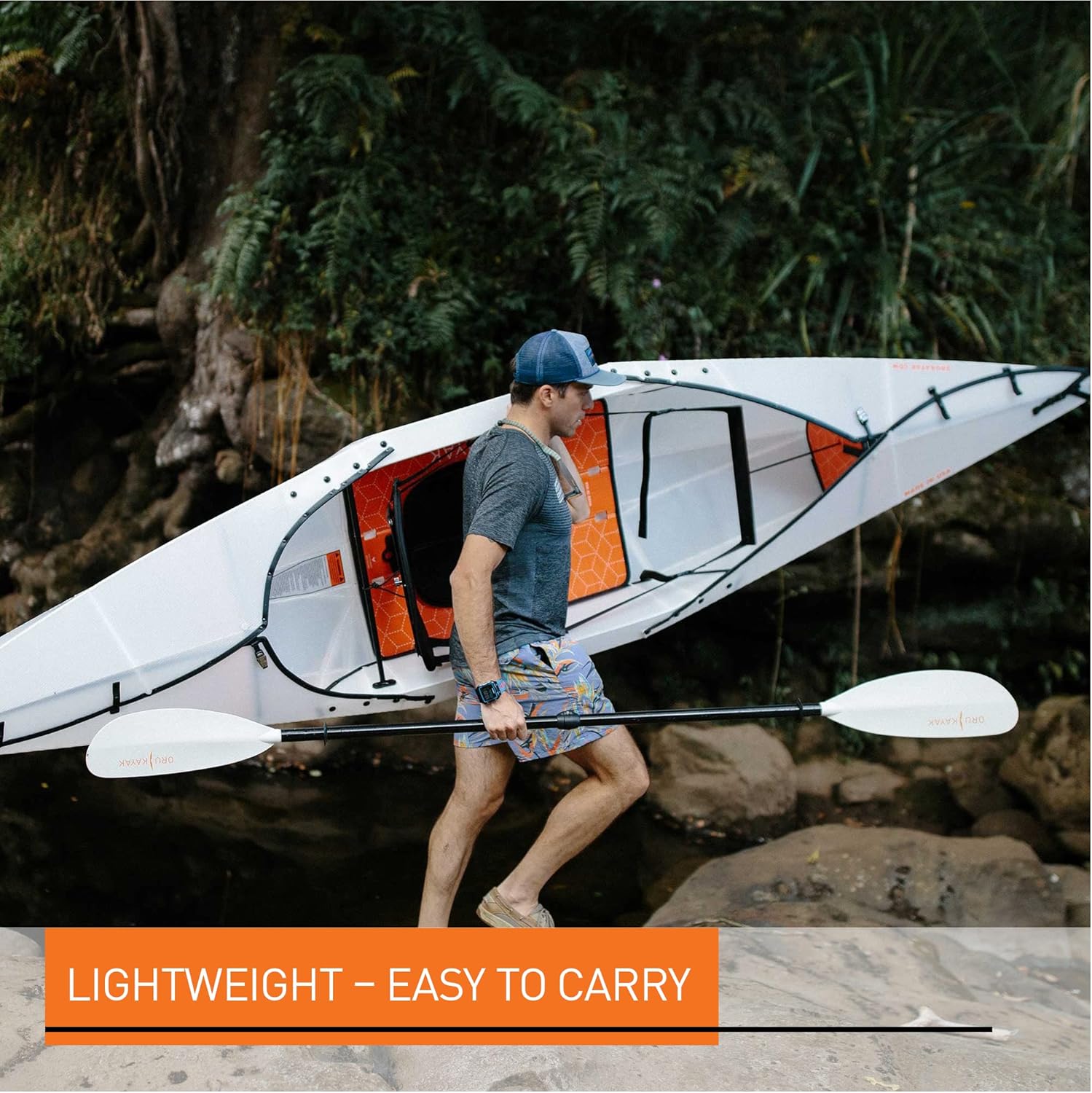 Oru Kayak Beach LT  Stable, Durable, Light – LakeRiver Kayaks – Beginner, Intermediate – for Day Trips, Picnics, and Casual Fun with Family and