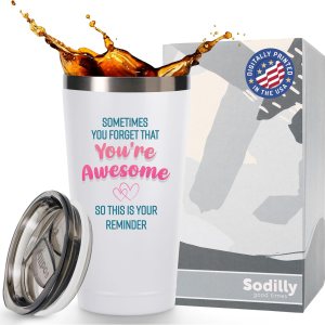 Sodilly Vaso blanco de 16 onzas  Sometimes You Forget That You Are Awesome  Vaso de profesor para un educador muy querido  Aislamiento al vacío de Sodilly Vaso blanco de 16 onzas  Sometimes You Forget That You Are Awesome  Vaso de profesor para un educador muy querido  Aislamiento al vacío de