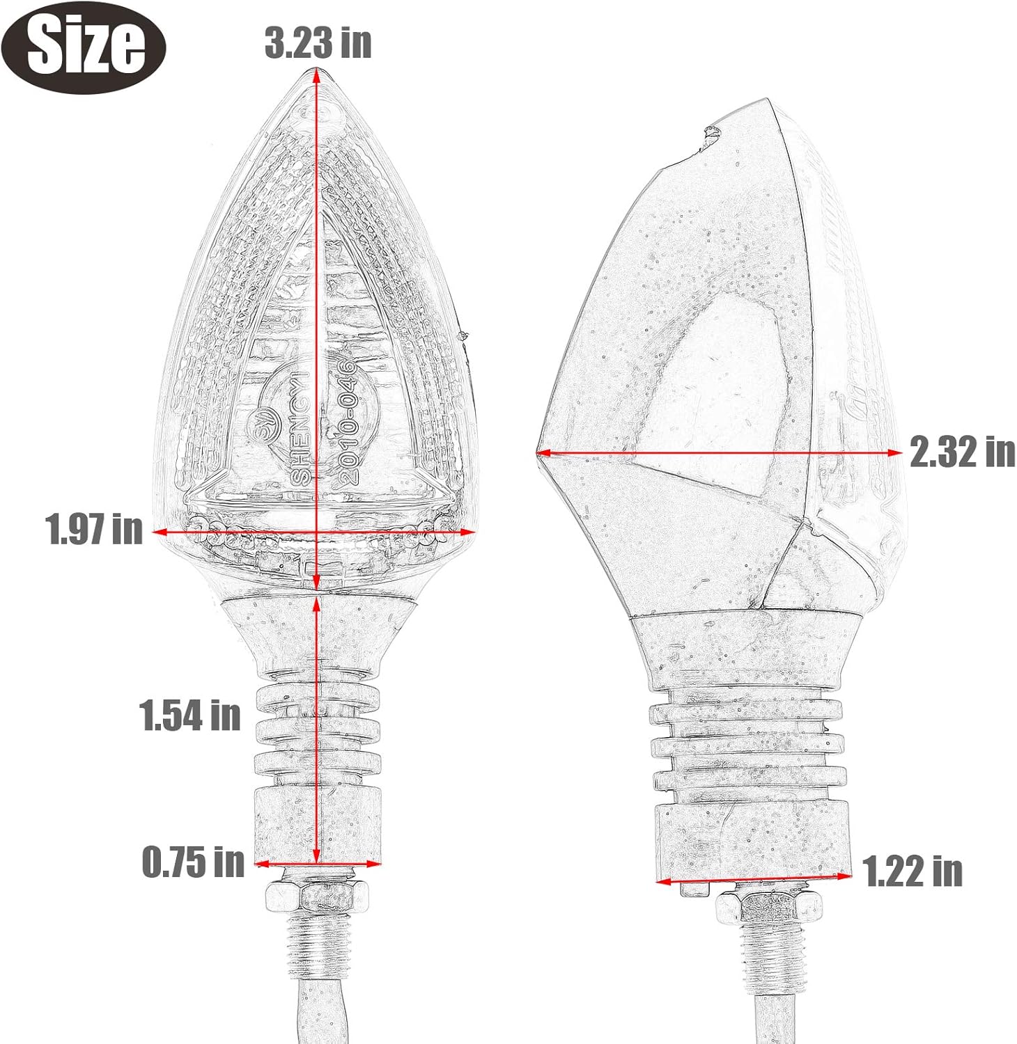 2 indicadores intermitentes delanteros o traseros para motocicleta, compatibles con KTM 990 690 Adventure Super Duke SMT SMC Enduro (transparente)