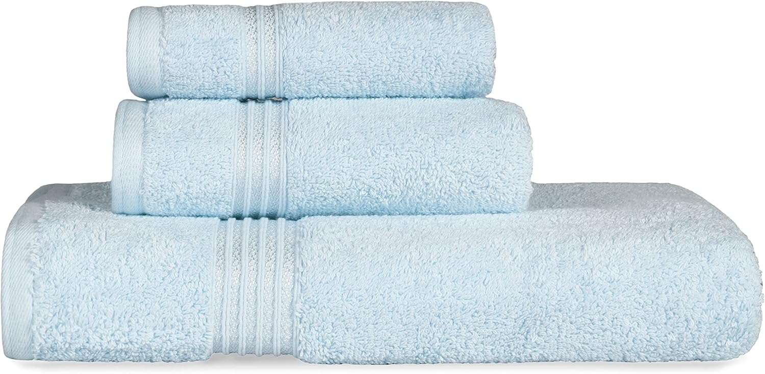 Superior Juego de toallas de algodón egipcio de 3 piezas, toallas básicas para baño, decoración del hogar, baño de invitados, ducha, apartamento,