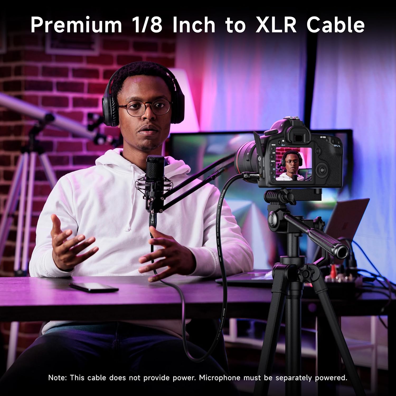 CABLE MATTERS (18 pulgadas) Cable desequilibrado de 3.5 mm a XLR (cable XLR a 3.5 mm) macho a hembra