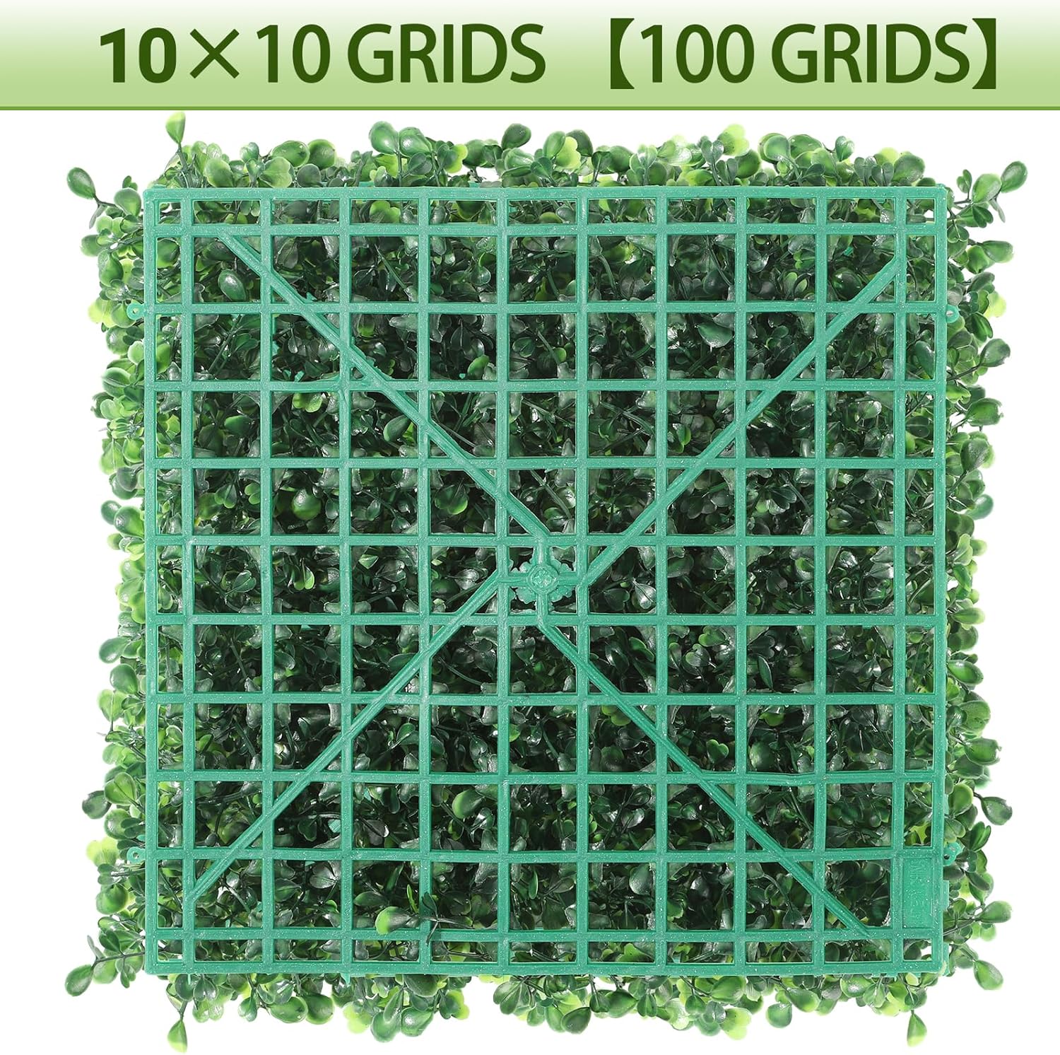 ZXMOTO 12 paneles de seto de boj artificiales de 10 x 10 pulgadas, lujosos paneles de pared de color verde sintético de boj de 100 puntadas para
