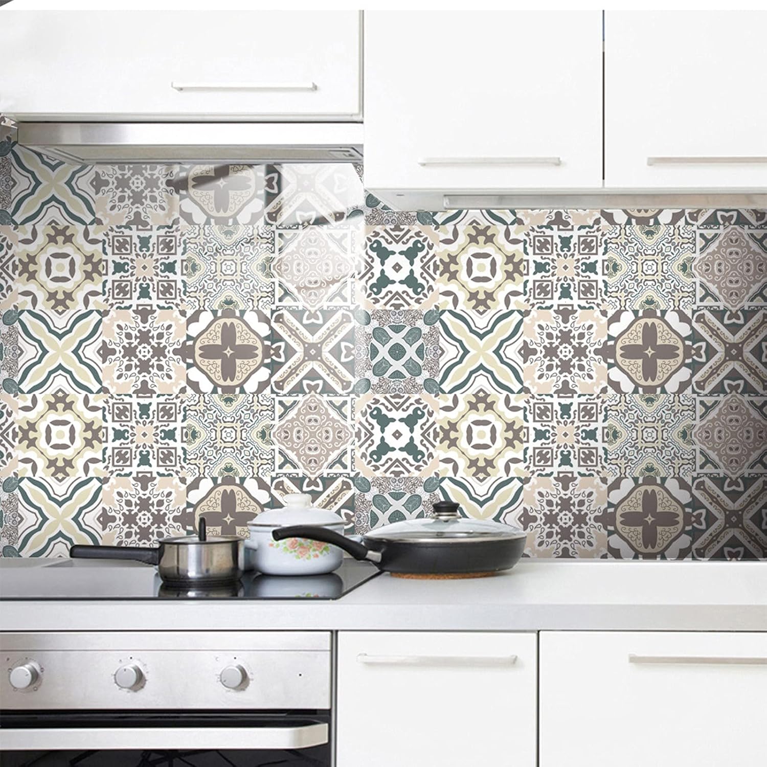 Azulejos autoadhesivos 3D de 10 hojas para salpicaduras de baño, cocina, azulejos autoadhesivos 3D para baño, cocina, pared, azulejos, bordes