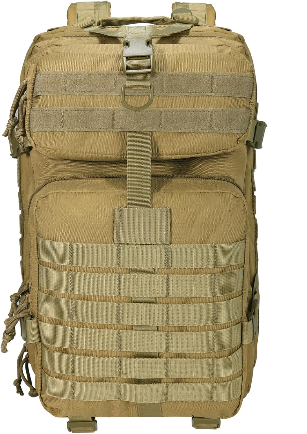 BOMTURN Mochila militar táctica Molle Bolsa 45L Mochila grande impermeable Mochila Ejército 3 días de asalto supervivencia bolsa Pack, Beige