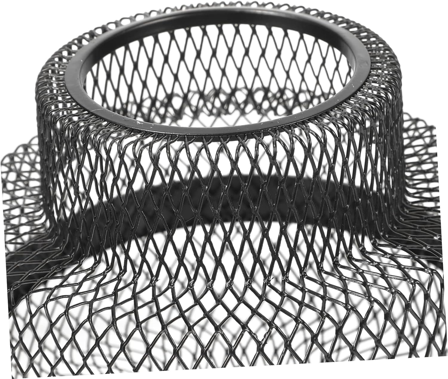 Cubierta de lámpara de jaula de metal, pantalla de lámpara de metal, carcasa de metal, pantalla de araña de hierro forjado negro, 3 unidades,