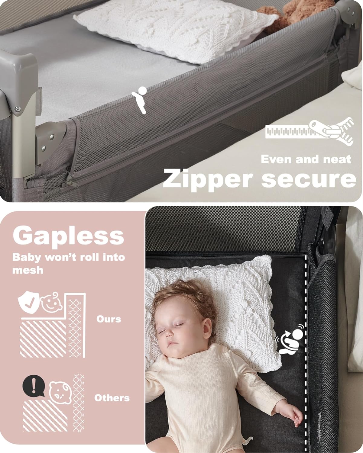 AirClub Moisés 4 en 1 para bebé, cuna para bebé, cama para cuna, patio de recreo, cambiador de pañales portátil, cuna para bebé recién nacido