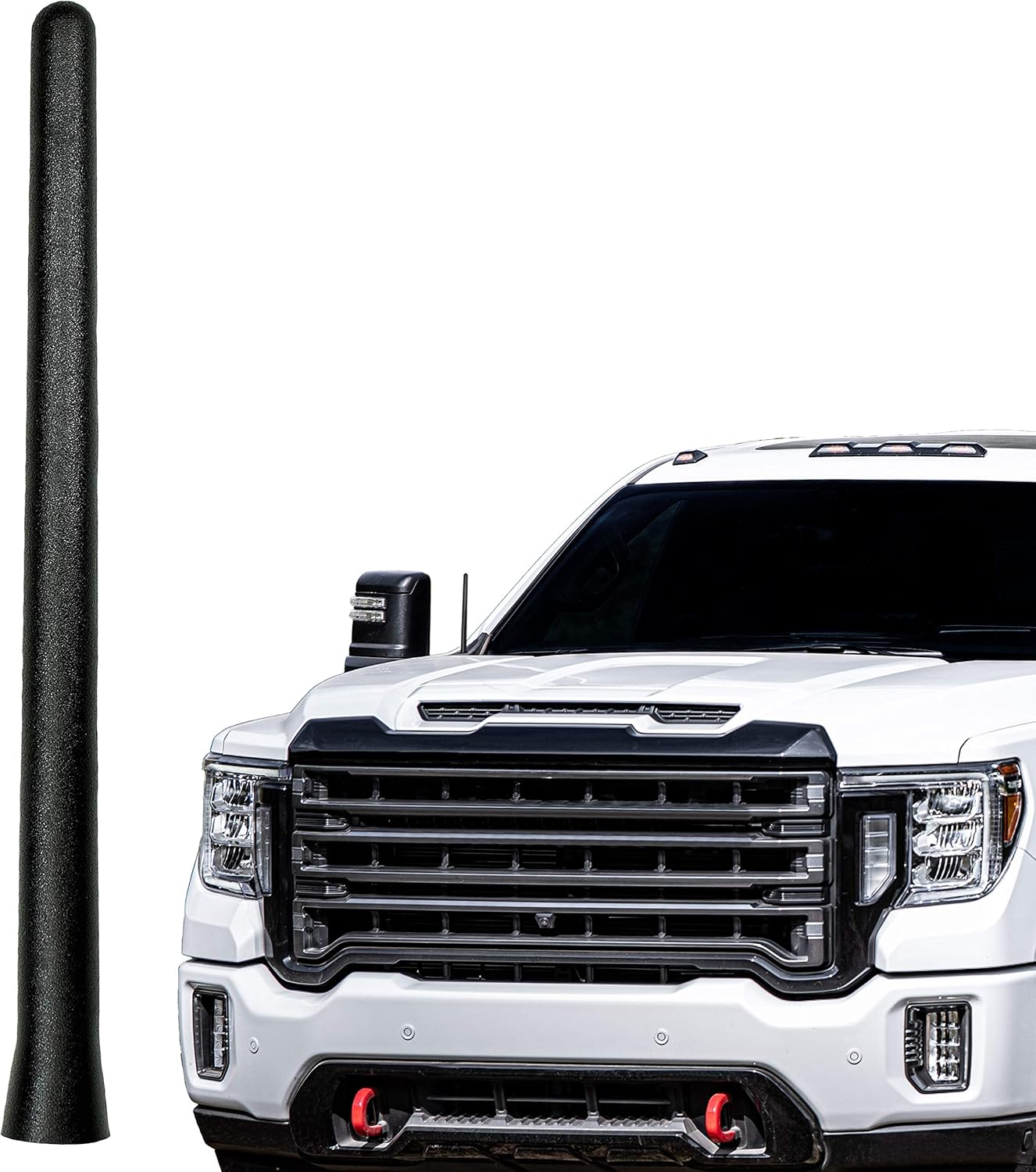 AntennaMastsRus – La original de 6 34 pulgadas es compatible con Chevrolet Silverado 2500 (2020-2024) – Antena de goma corta a prueba de lavado de