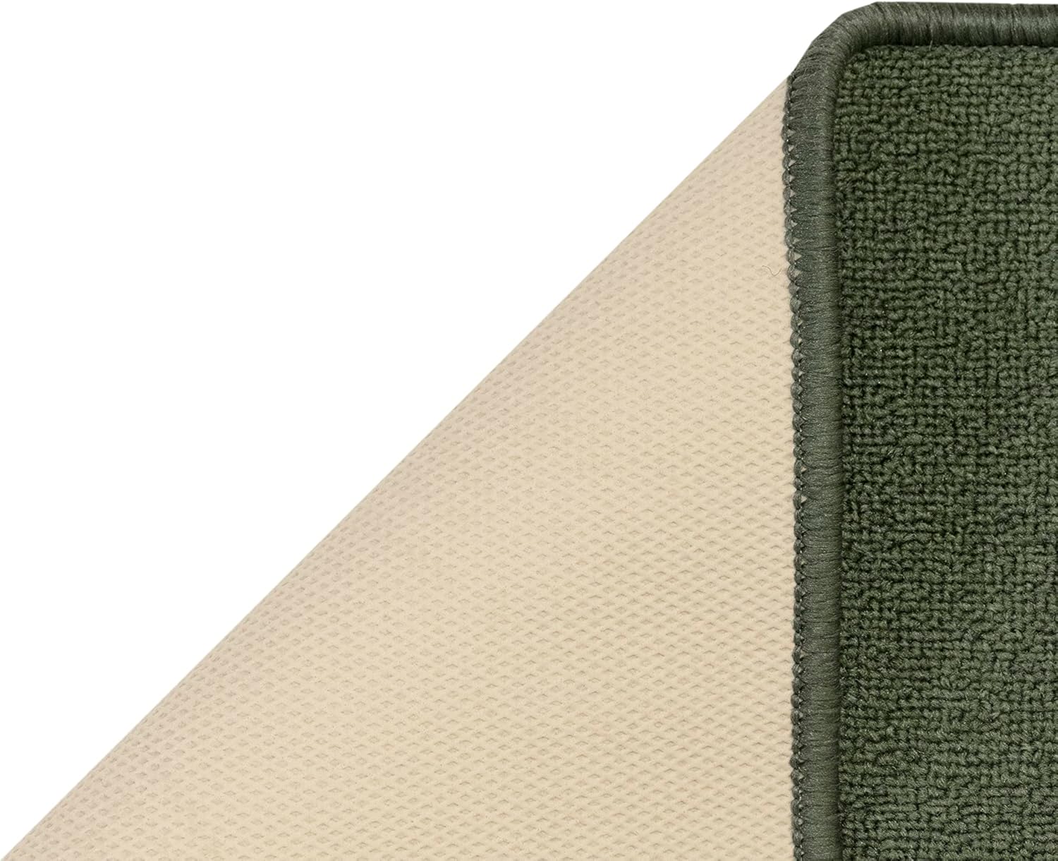 Alfombra de pasillo de tamaño personalizado, color verde salvia sólido (6 pies de largo x 32 pulgadas de ancho), hecha a pedido, alfombra de goma