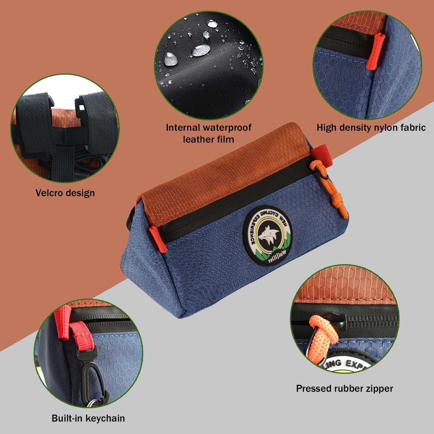 Bolsa para manubrio de bicicleta, cesta delantera de bicicleta para niños, bolsa impermeable para bicicletas, bolsa pequeña para manillar de