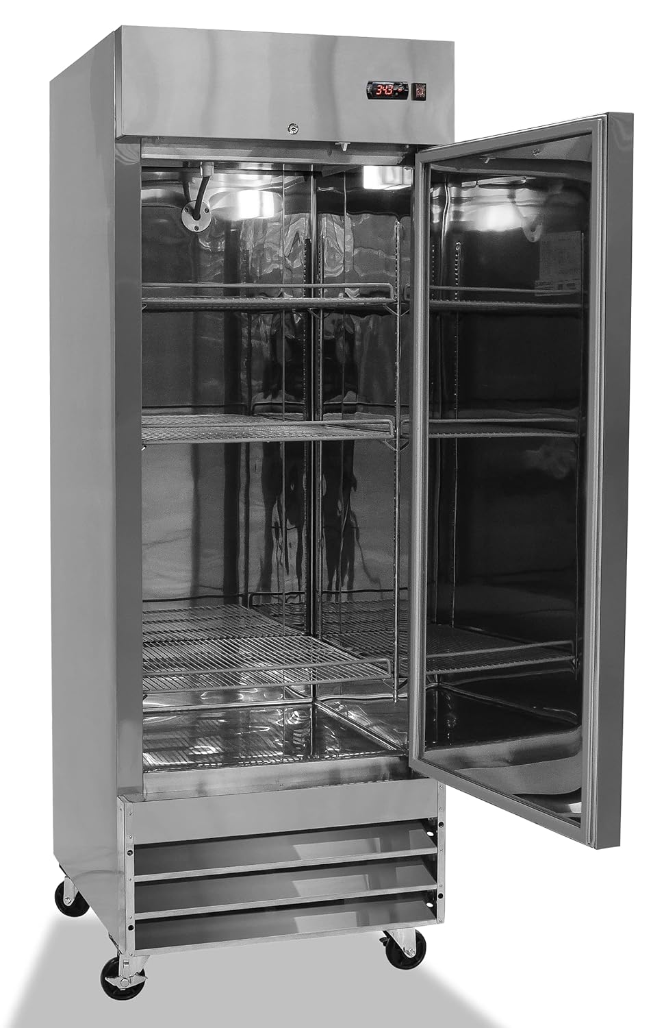 FSE Refrigerador comercial de una sola puerta de 29 pulgadas, 23 pies cúbicos, acero inoxidable, 115 V, (MRRF-1D)