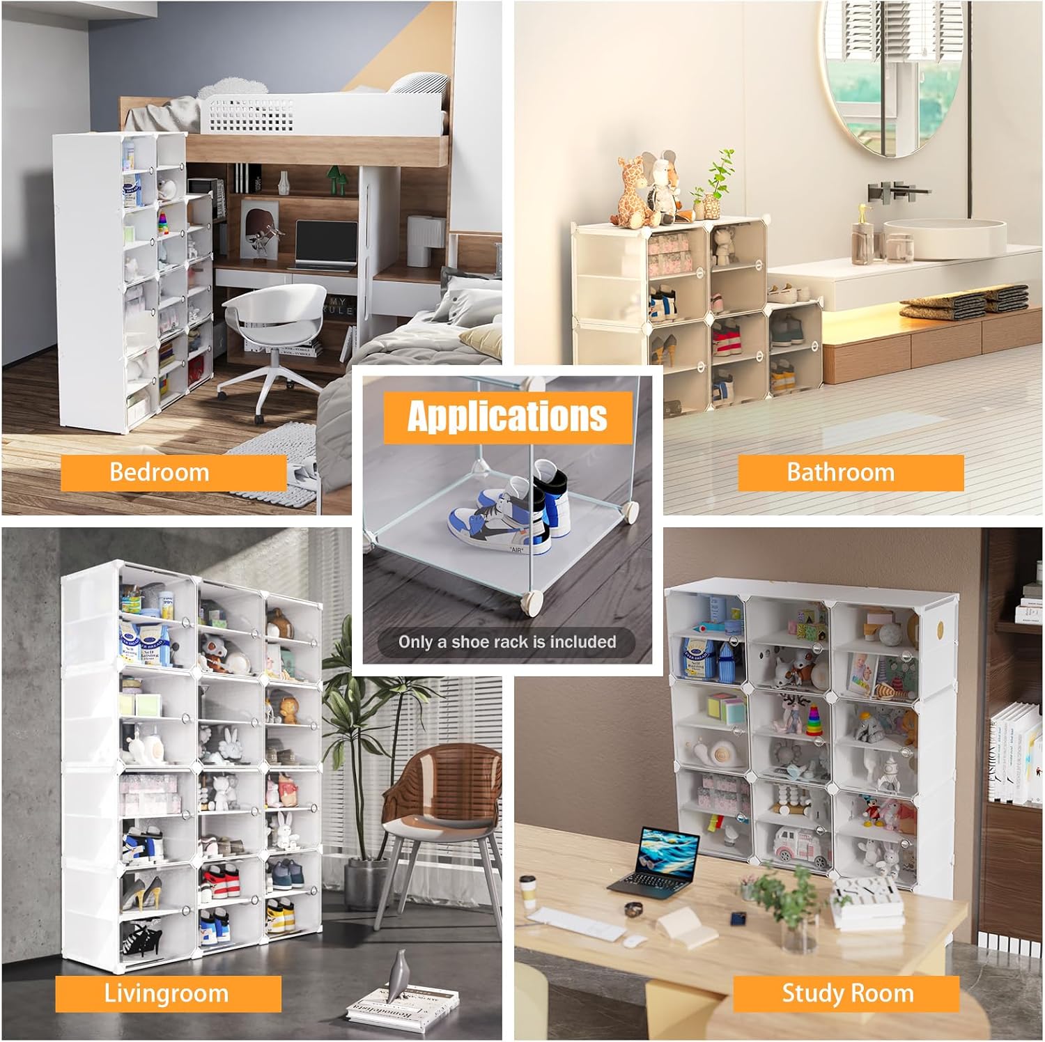 LOYALHEARTDY Organizador portátil para zapatos, 96 pares de zapateros de plástico transparente, 16 niveles, organizador de almacenamiento de zapatos