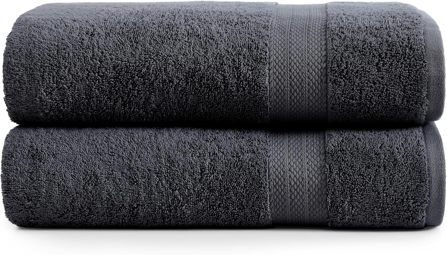 LANE LINEN – Juego de toallas de baño, 2piezas, 100% algodón, tamaño extragrande, para ducha y baño, 35 x 66pulgadas, color negro