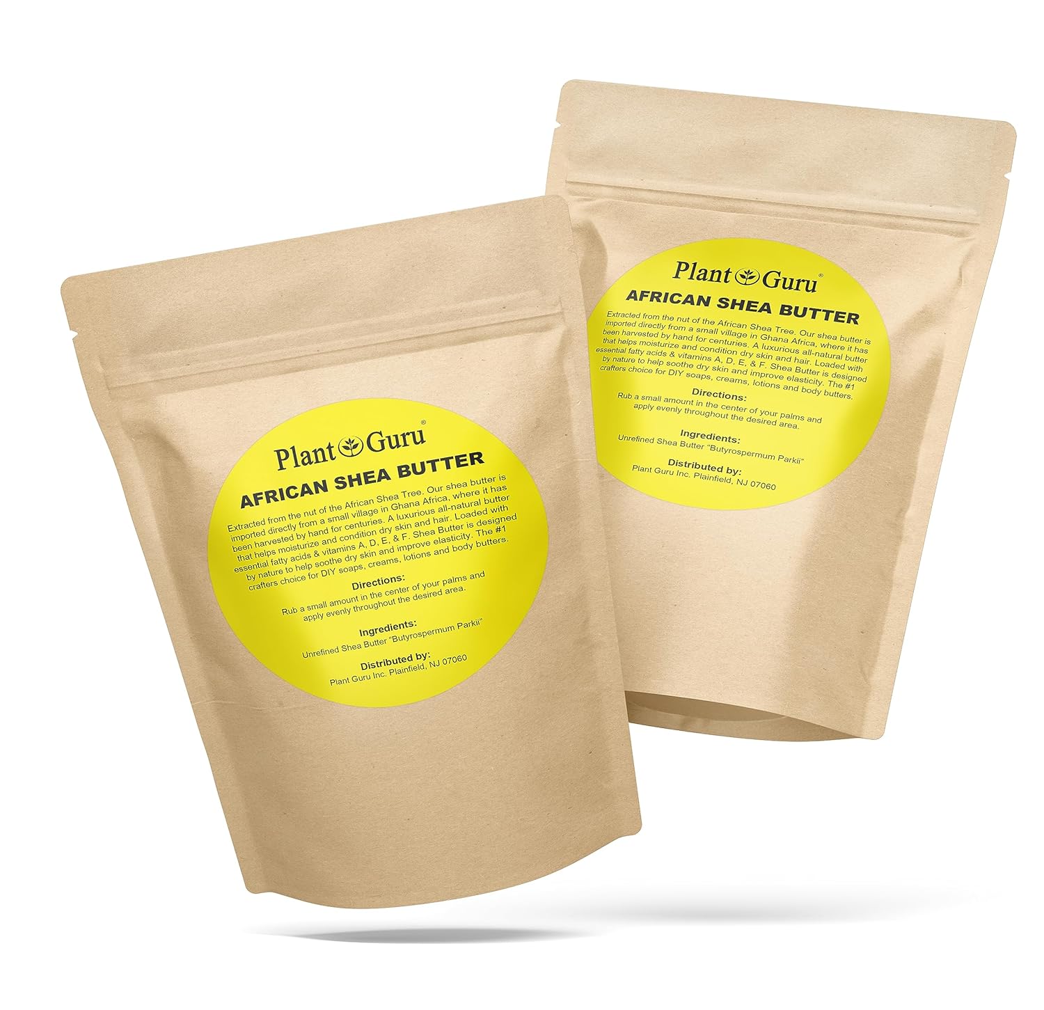 Manteca de karité africana cruda de 1 libra 100% marfil natural puro sin refinar – Importado de Ghana – Hidratante ideal para el crecimiento de piel
