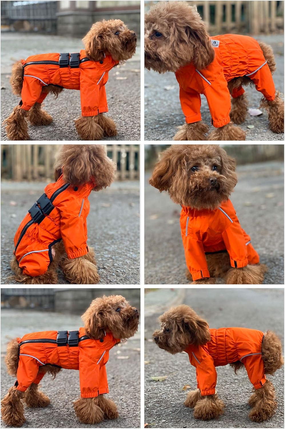 Lovelonglong – Chaqueta impermeable para perros, ligera, impermeable, reflectante, resistente al viento, a prueba de nieve, para perros pequeños,