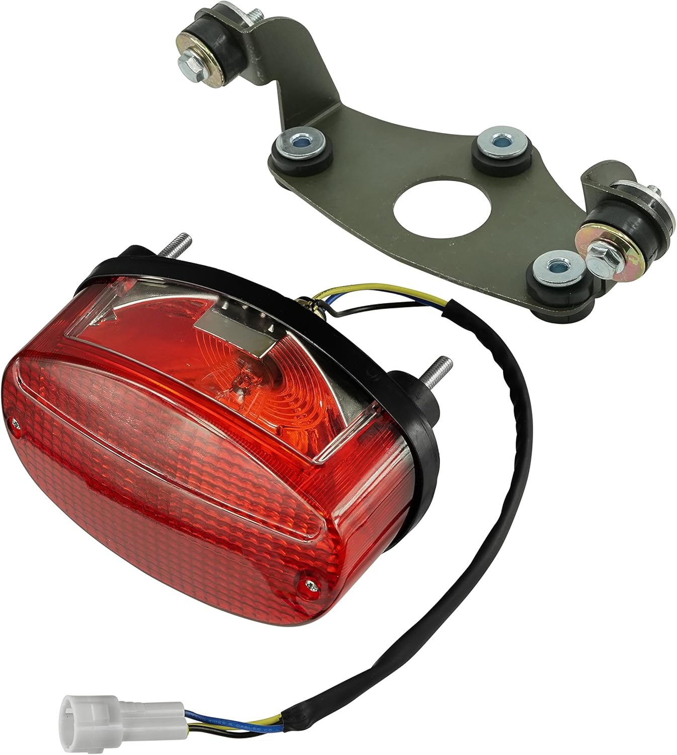 Caltric Soporte de luz trasera de freno trasero compatible con Yamaha Raptor 660R YFM660R 2002-2005
