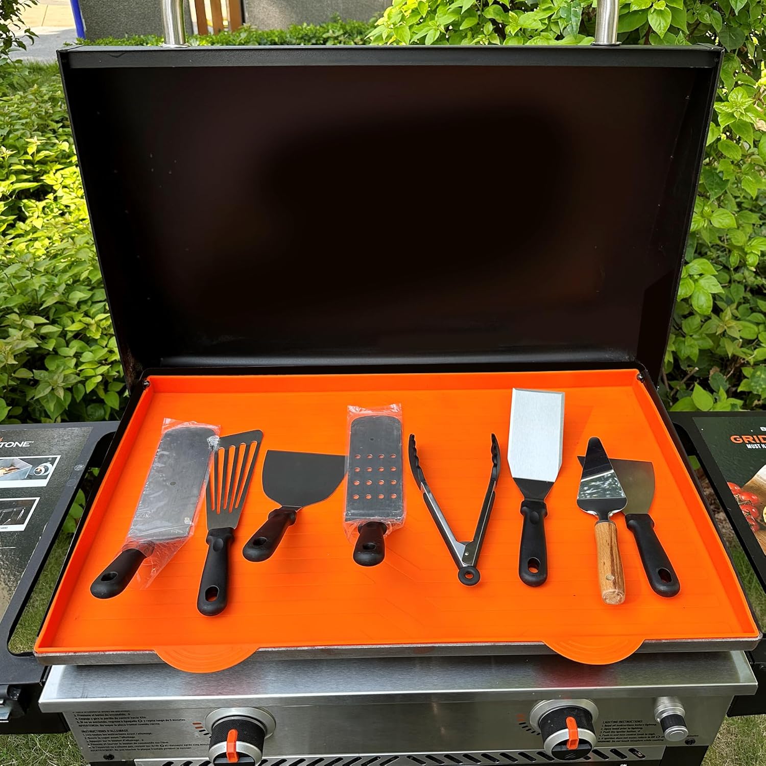 Funda de silicona para parrilla Blackstone de 28 pulgadas, protege la superficie de tu plancha del polvo y el óxido, cubierta protectora de cocina