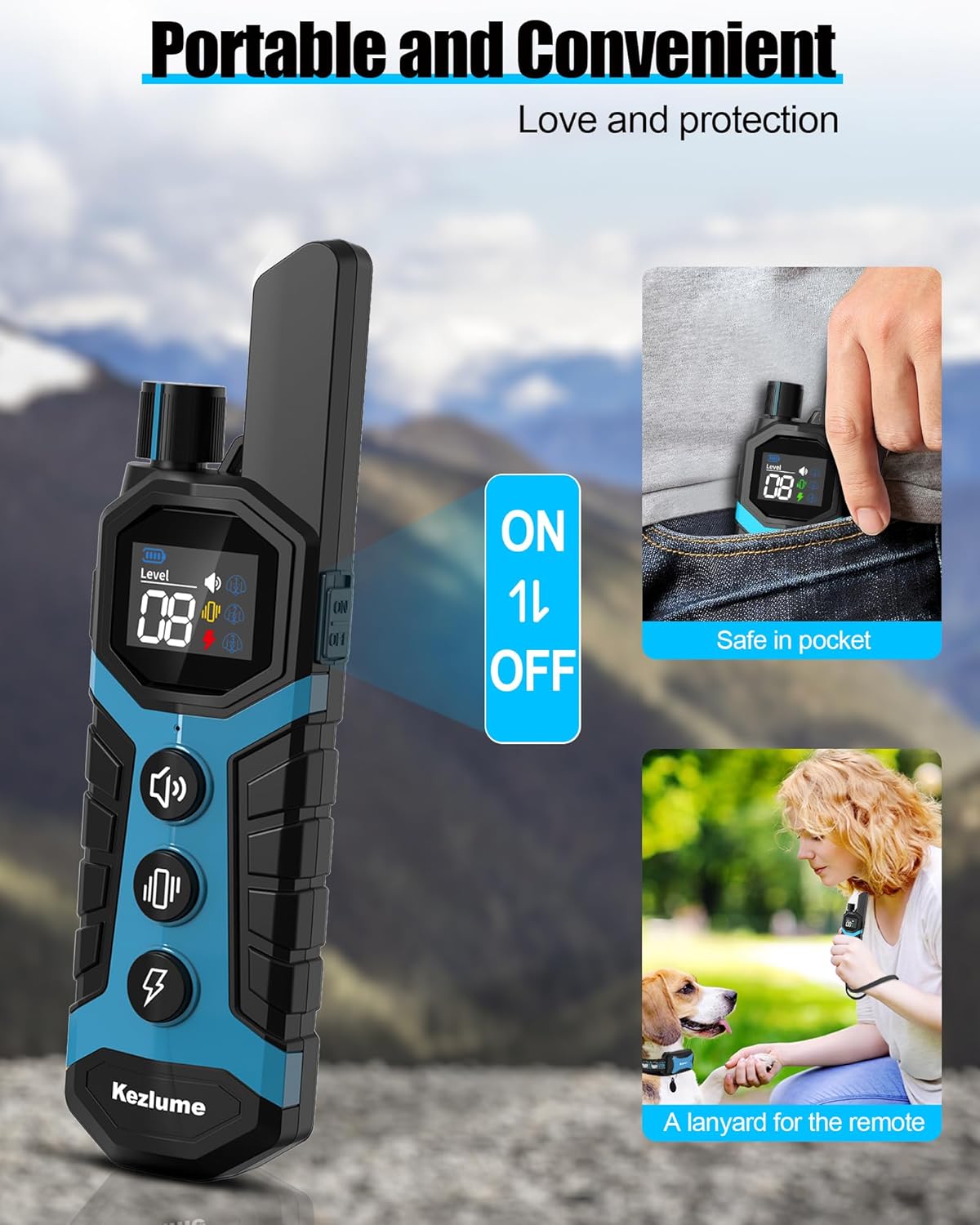 Collar de choque para perros para 2 perros, collar de entrenamiento de perro impermeable de 4000 pies con control remoto para perros pequeños,