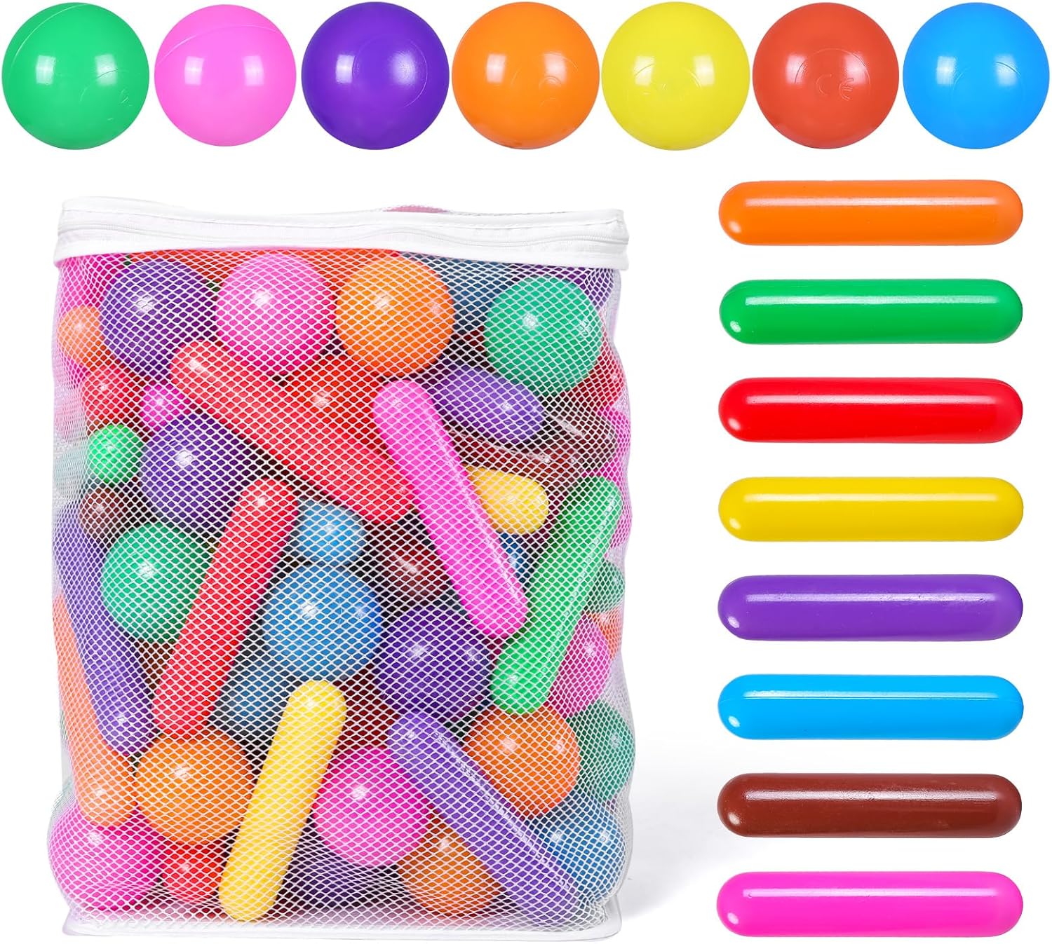 STARBOLO Pelotas para niños, 120 bolas de juguete de plástico a prueba de aplastamiento para niños pequeños, tienda de campaña para jugar con