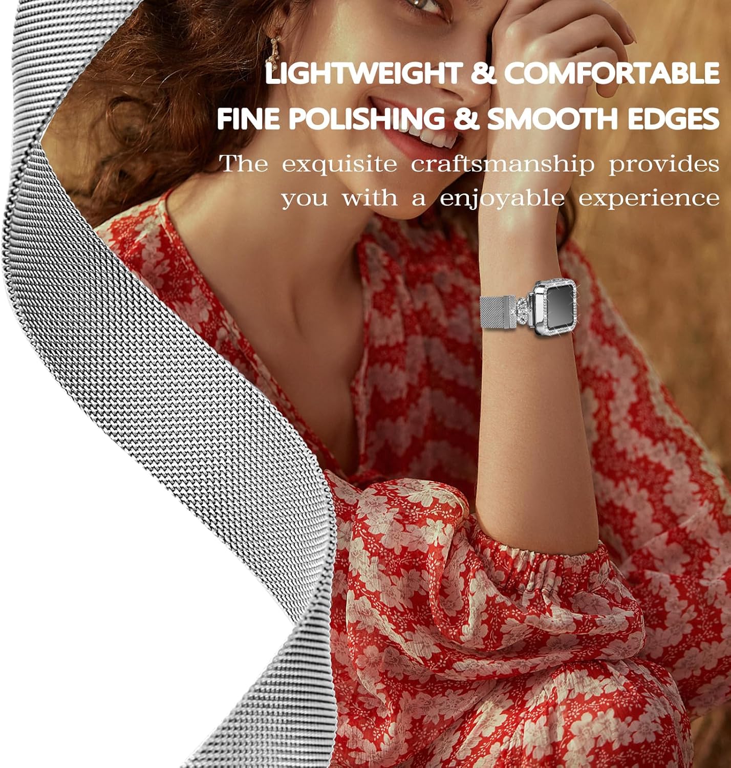 YouthRun Correa magnética compatible con Apple Watch de 1.496 pulgadas, 1.575 pulgadas, 1.614 pulgadas, 1.654 pulgadas, 1.732 pulgadas, correa de