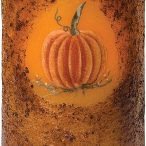 CWI Gifts Pilar temporizador de calabaza con pilas de mostaza quemada, 3 pulgadas de ancho x 4 pulgadas de alto, vela LED 8 CWI Gifts Pilar temporizador de calabaza con pilas de mostaza quemada, 3 pulgadas de ancho x 4 pulgadas de alto, vela LED 8