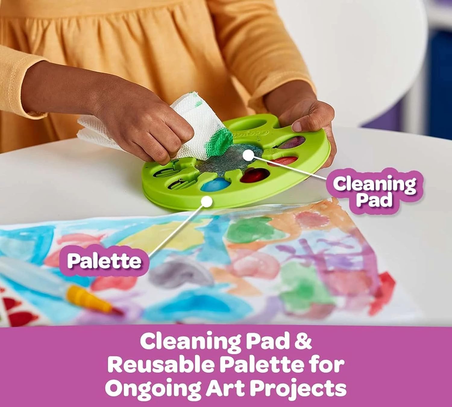 Crayola Juego de pintura de acuarela, paleta de pintura para reventar y pintar, pinturas lavables para niños, regalo (paquete de 2)