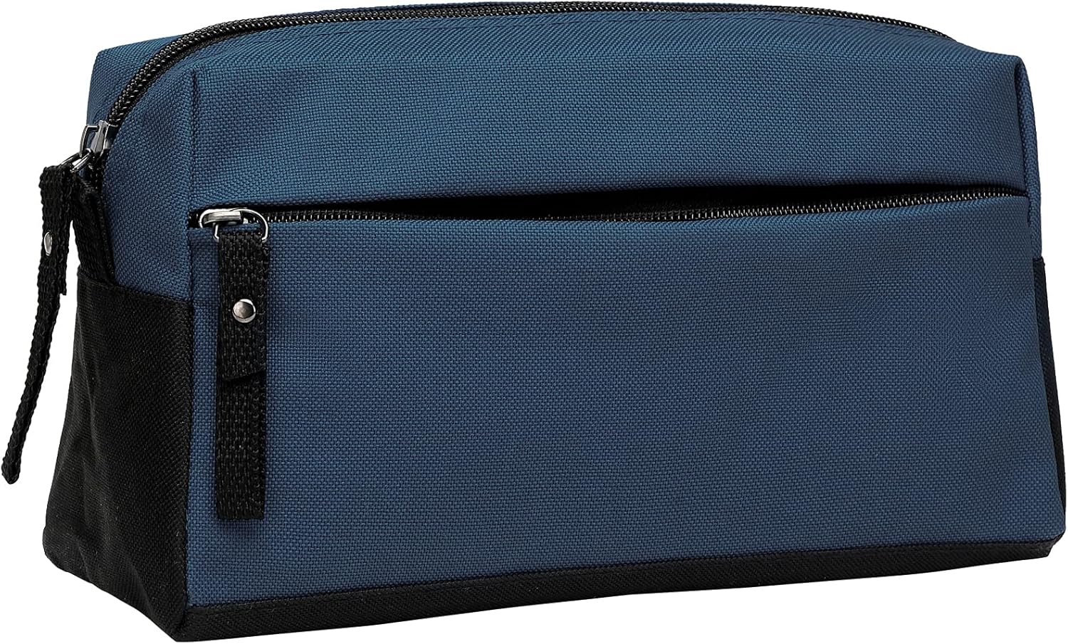BuyAgain Neceser de aseo personal, neceser de viaje, bolsa de baño, impermeable, kit de maquillaje cosmético para hombres o mujeres, Azul mezclilla,
