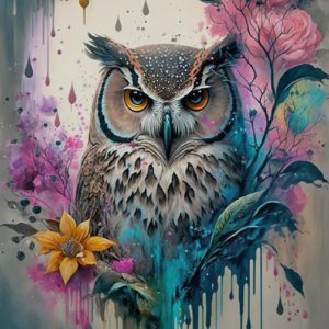 Kits de pintura de diamantes 5D para adultos, kit de arte de diamantes de flor de búho de fantasía para adultos, kits de arte de gemas de diamantes Kits de pintura de diamantes 5D para adultos, kit de arte de diamantes de flor de búho de fantasía para adultos, kits de arte de gemas de diamantes