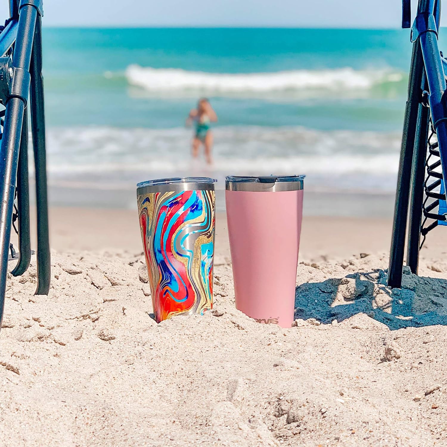 Dragonfly Mandala – Vaso de acero inoxidable de 30 onzas con tapa
