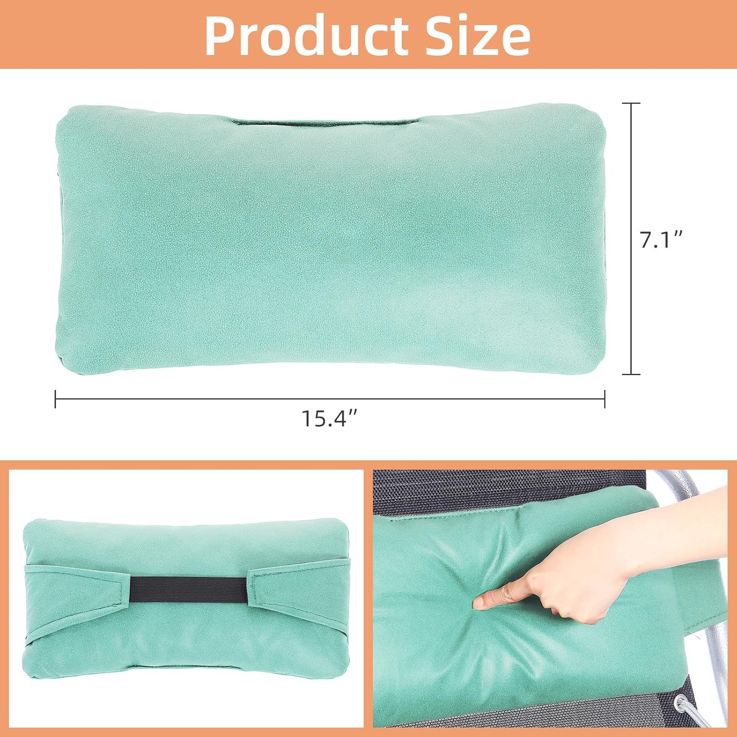 Almohada de repuesto para silla, almohada genérica extraíble para reposacabezas para silla de gravedad cerosillón reclinable, con banda elástica,