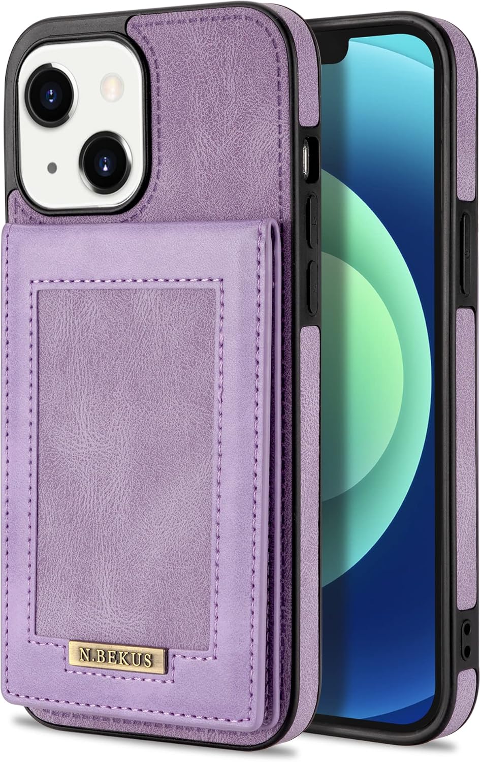 Funda compatible con iPhone 13 Mini de 5.4 pulgadas con soporte de cuero para tarjetas de crédito, cierre magnético, accesorios para celulares,