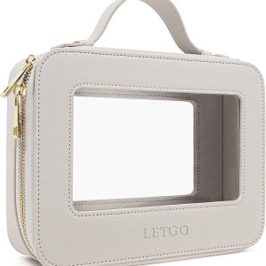 Bolsas de maquillaje transparentes, bolsa de aseo aprobada por la TSA con cremallera, organizador de maquillaje transparente para artículos Bolsas de maquillaje transparentes, bolsa de aseo aprobada por la TSA con cremallera, organizador de maquillaje transparente para artículos