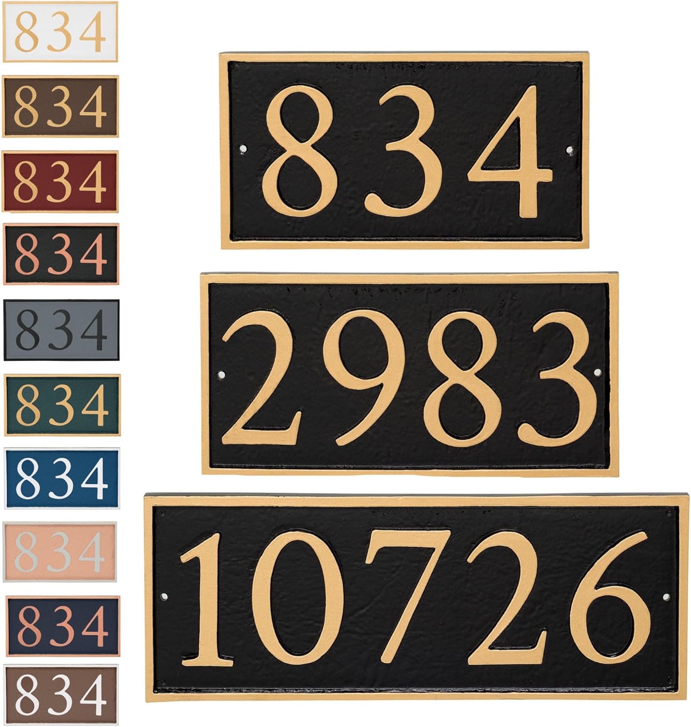 Letrero de número de casa – Señal de dirección – Placa rectangular personalizada de pared con dirección económica – Letrero de dirección de montaje
