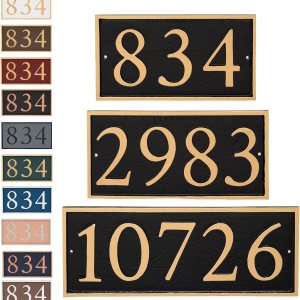 Letrero de número de casa – Señal de dirección – Placa rectangular personalizada de pared con dirección económica – Letrero de dirección de montaje Letrero de número de casa – Señal de dirección – Placa rectangular personalizada de pared con dirección económica – Letrero de dirección de montaje