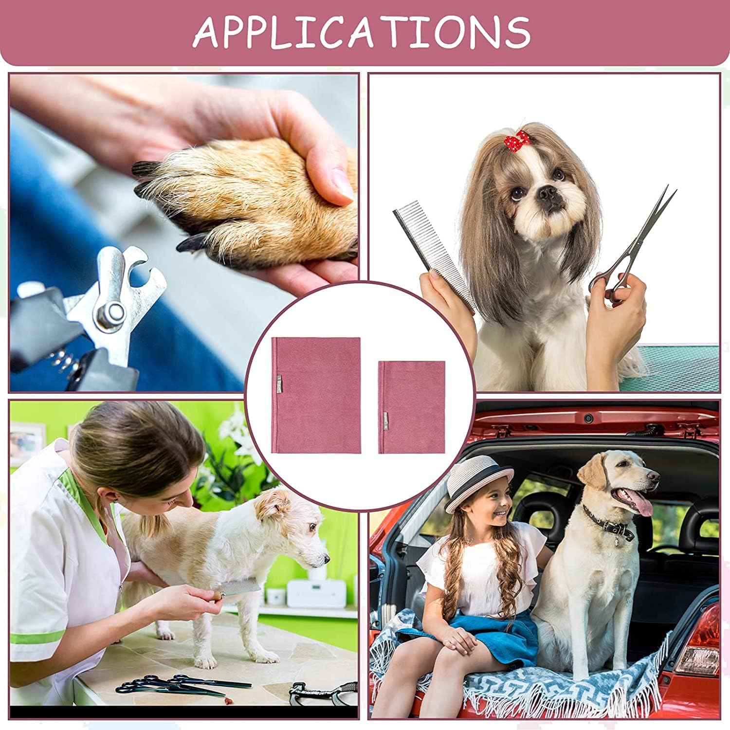 Cubierta de orejas de perro para baño, secado y aseo, capucha para mascotas para aliviar la ansiedad y calmar, protector de oídos de perro,