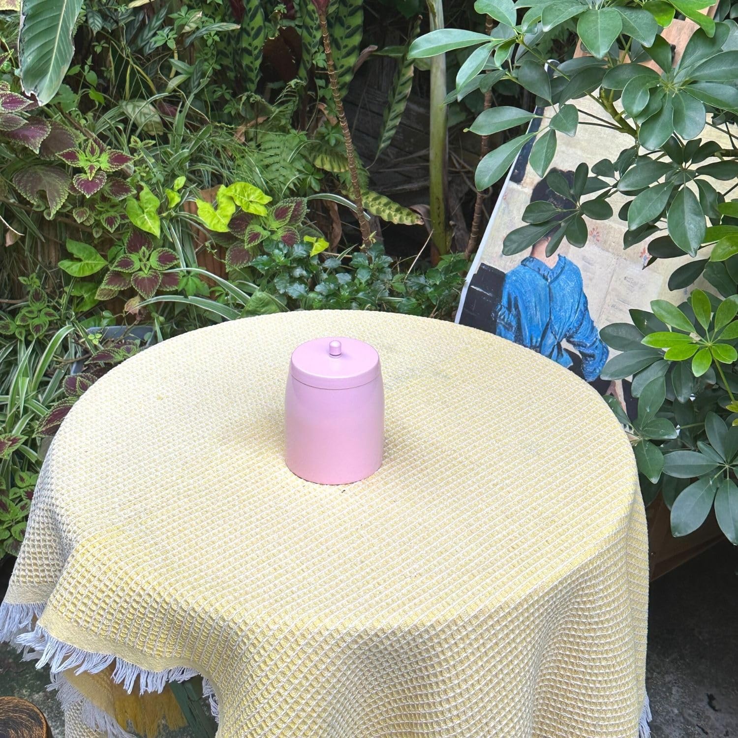 WUSIFIE Cenicero grande para exteriores con tapa, cenicero para patio exterior, de acero inoxidable, resistente al viento, sin humo, para balcón,