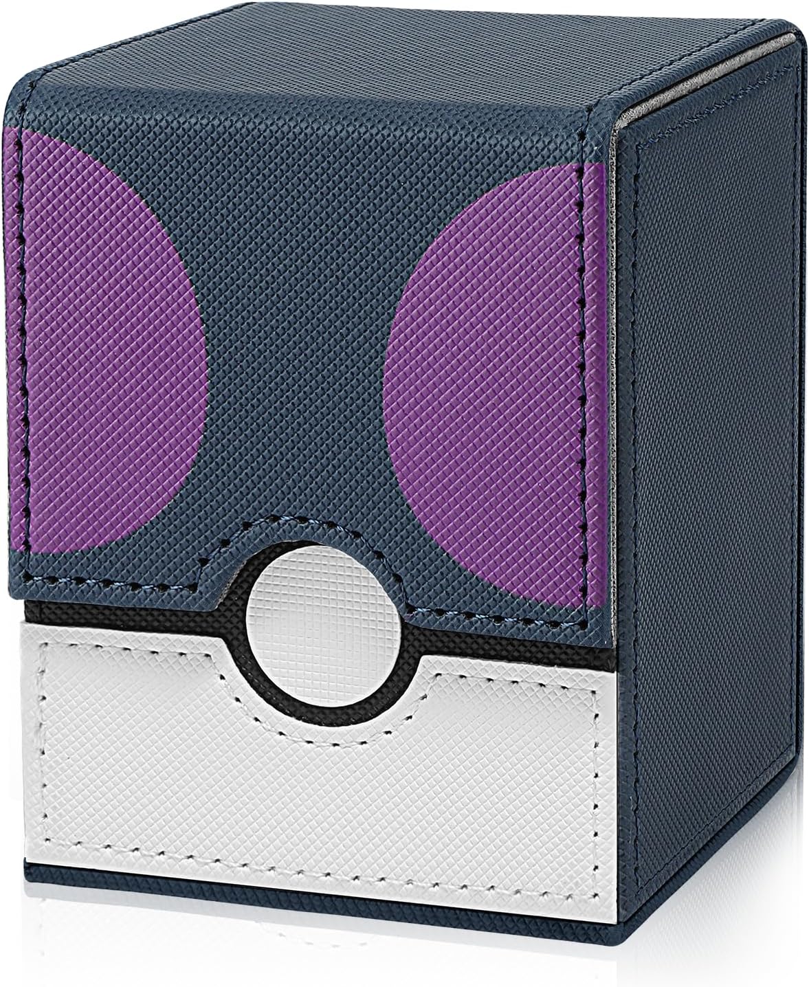 Caja de cartas para tarjetas PTCG, se adapta a más de 100 tarjetas con funda, juegos de cartas coleccionables TCG, piel sintética, imán fuerte,