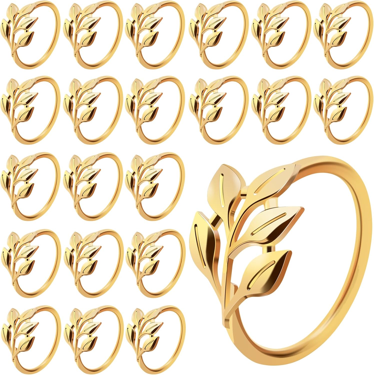 Servilleteros dorados  20 servilletas de hojas a granel anillos para Servilletas Servilletas de mesa Servilletas Servilletas Soportes para