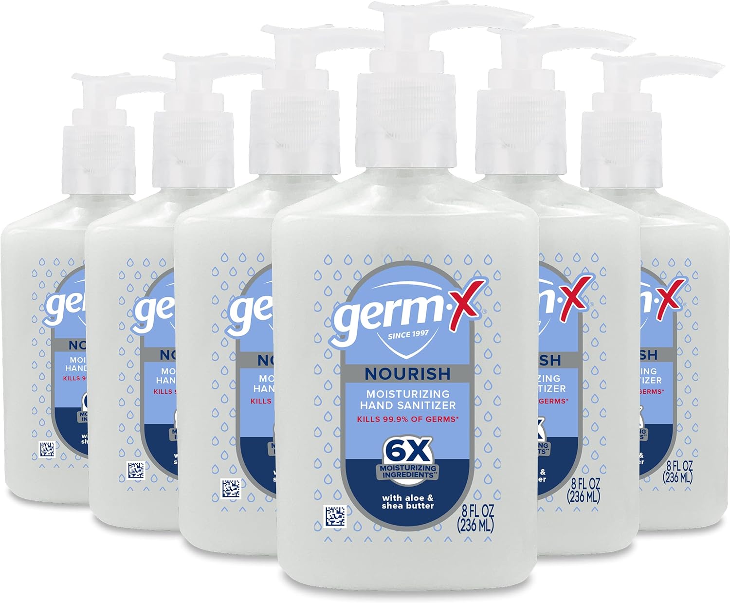 Germ-x Nourish – Desinfectante de manos, fórmula hidratante y desinfectante 2 en 1 con manteca de karité, vitamina E y aloe, no grasoso, aroma