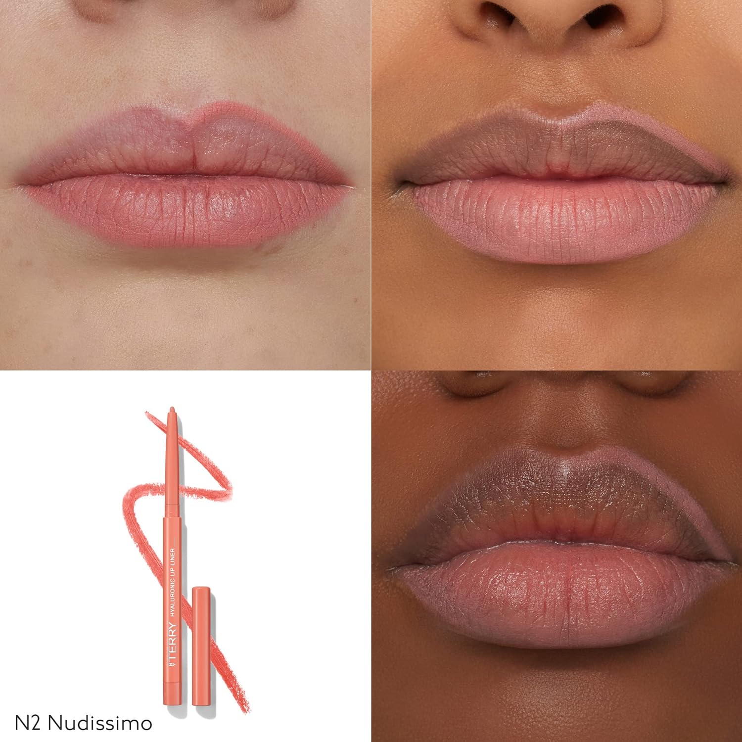 By Terry Lápiz delineador de labios hialurónico, define los labios, fórmula cremosa e hidratante, cobertura intensamente pigmentada y duradera,