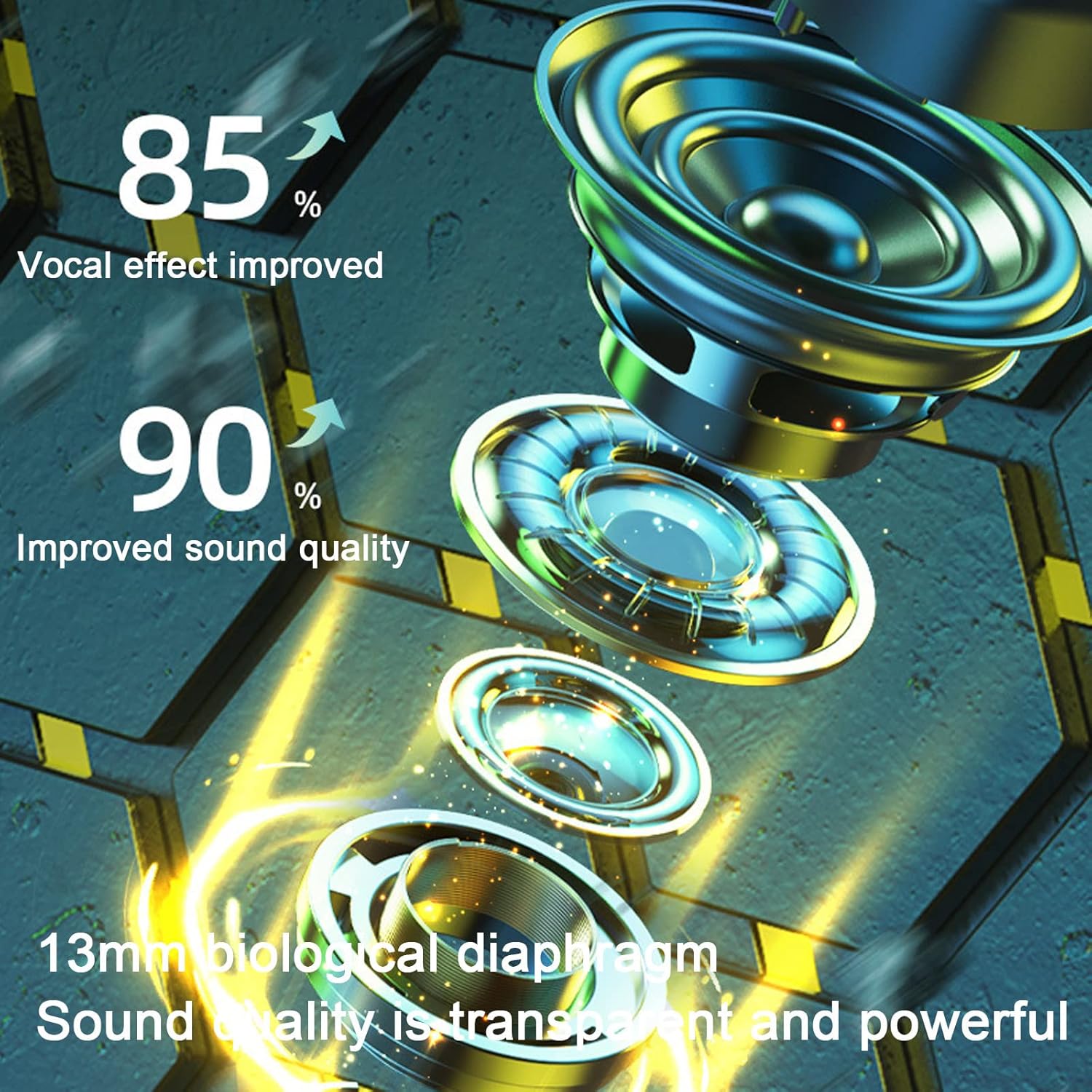 crgrtght Auriculares inalámbricos, auriculares Bluetooth 5.2 con funda de carga, auriculares Bluetooth con micrófonos, control de huellas