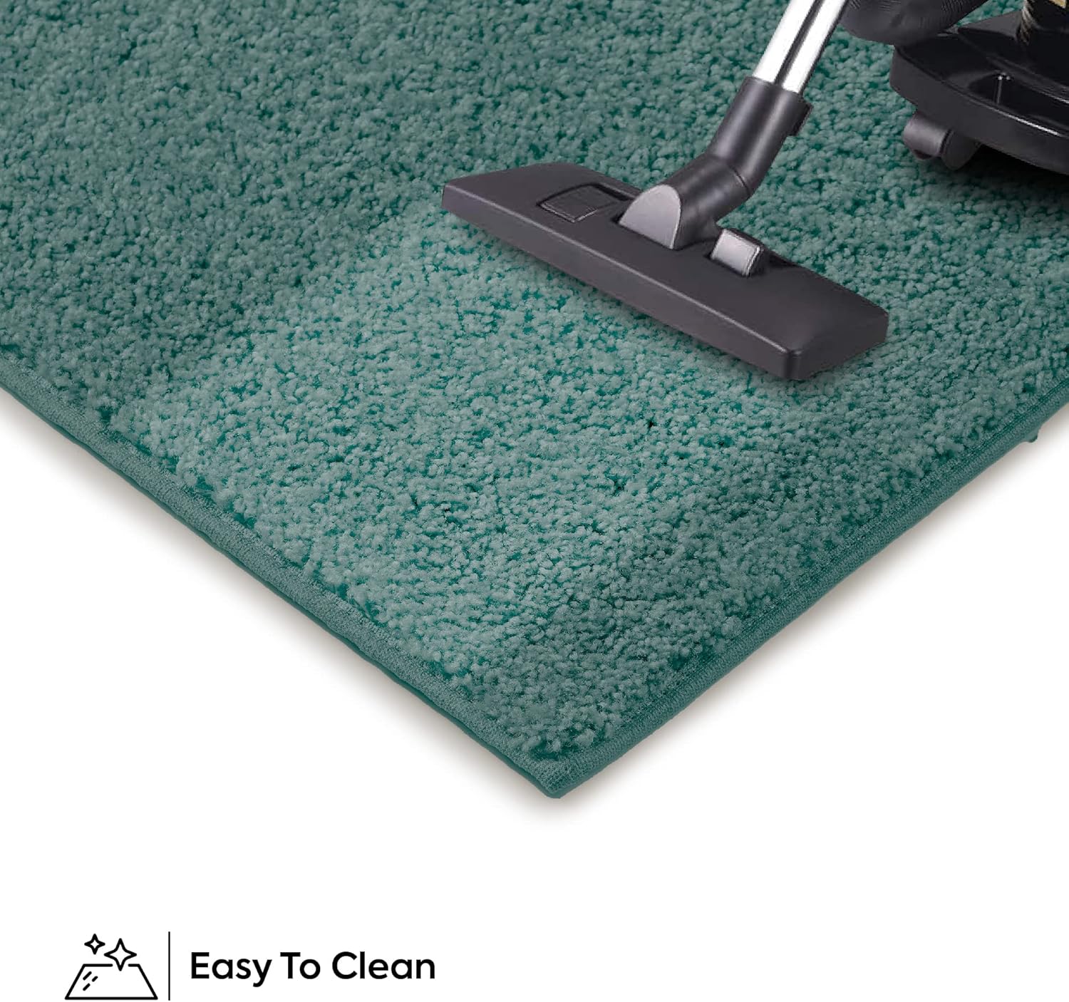 Alfombra de color sólido para mascotas, respetuosa con el medio ambiente., Polipropileno, Verde azulado