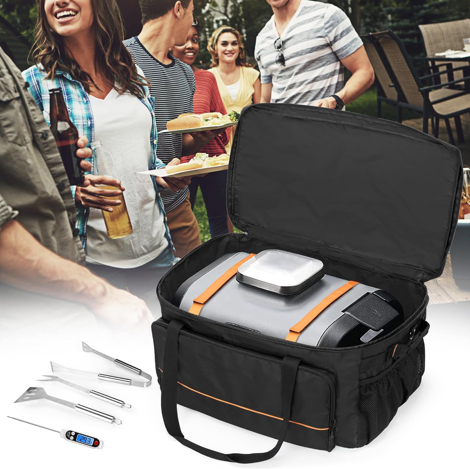 HODRANT Bolsa de transporte para parrilla compatible con parrilla Ninja Woodfire OG701 OG751, cubierta de parrilla al aire libre para parrilla