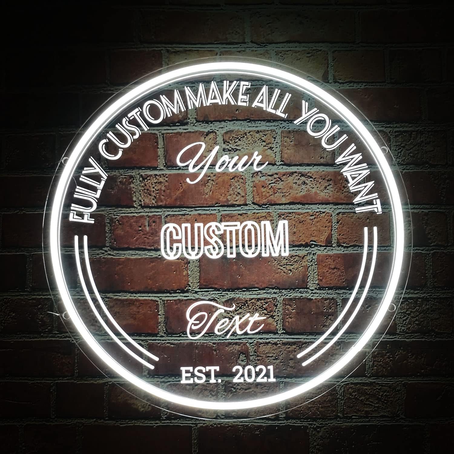 NOXTROND Letrero de neón personalizado, letrero LED personalizado con nombre, logotipo, decoración de pared alimentada por USB, para el hogar,