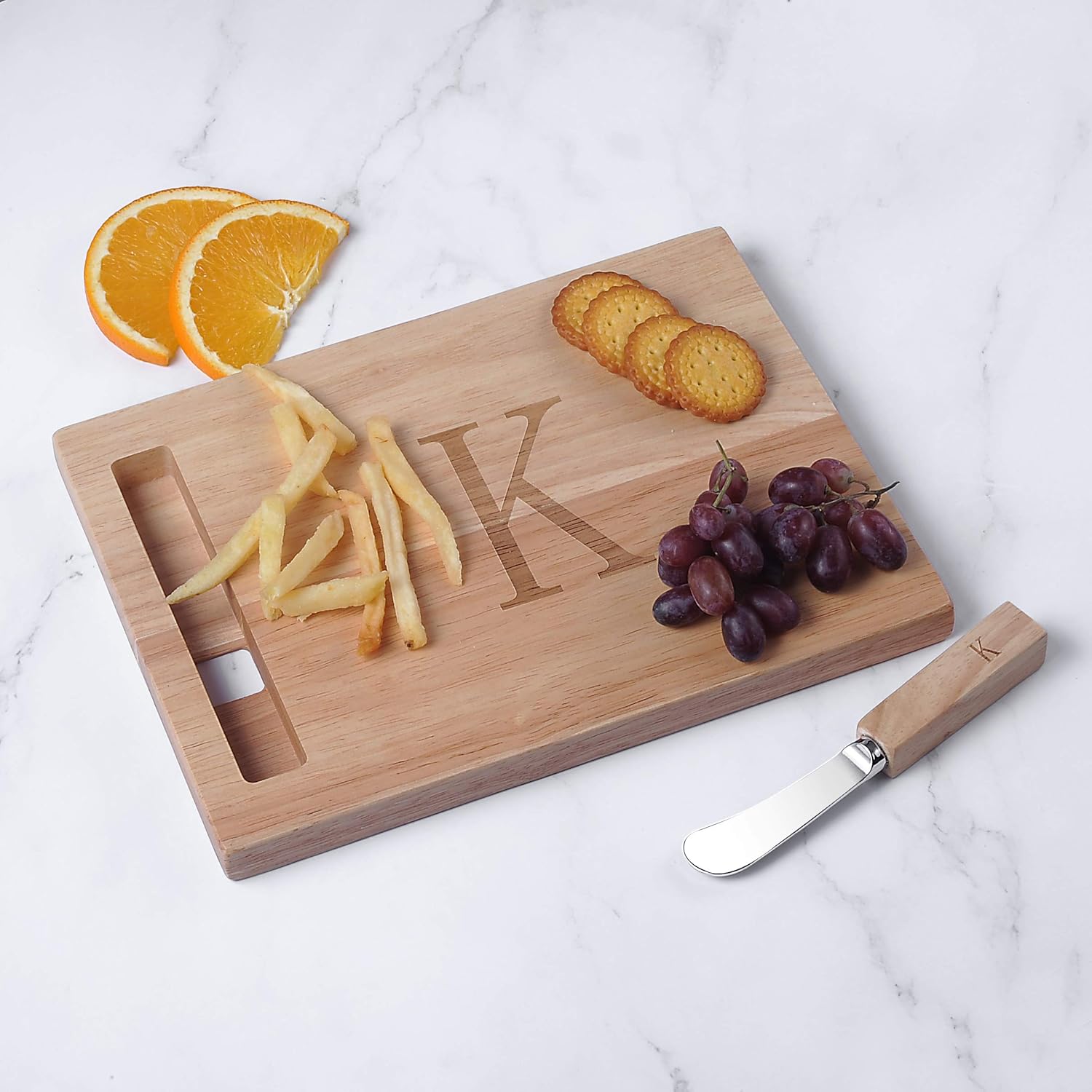Tabla de queso de madera con esparcidor