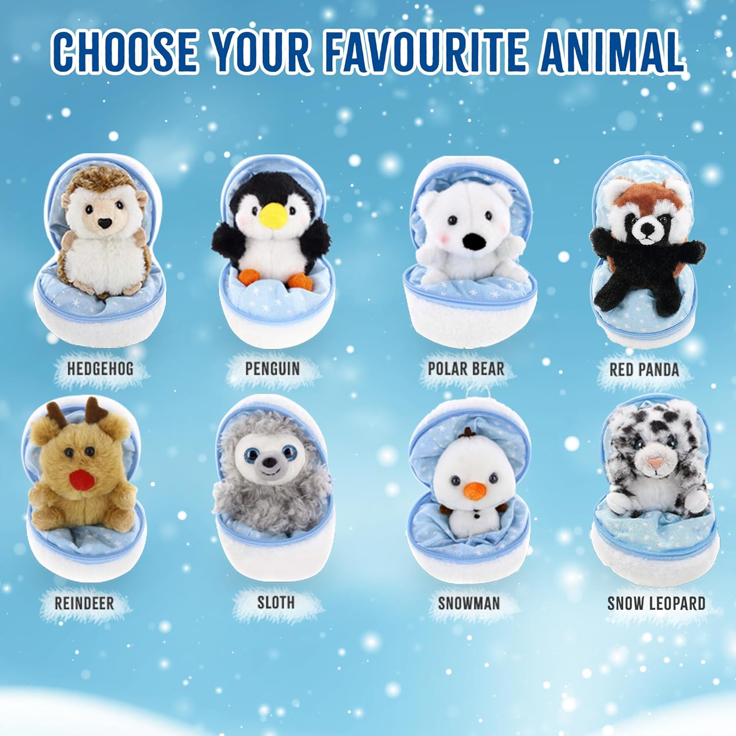 Snowball – Animal de peluche sorpresa con cremallera  Juguete de peluche lindo y suave de 6 pulgadas  perfecto para amigos y familiares de todas las